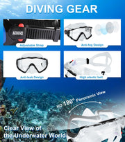Dry Top Snorkel Mask Set
