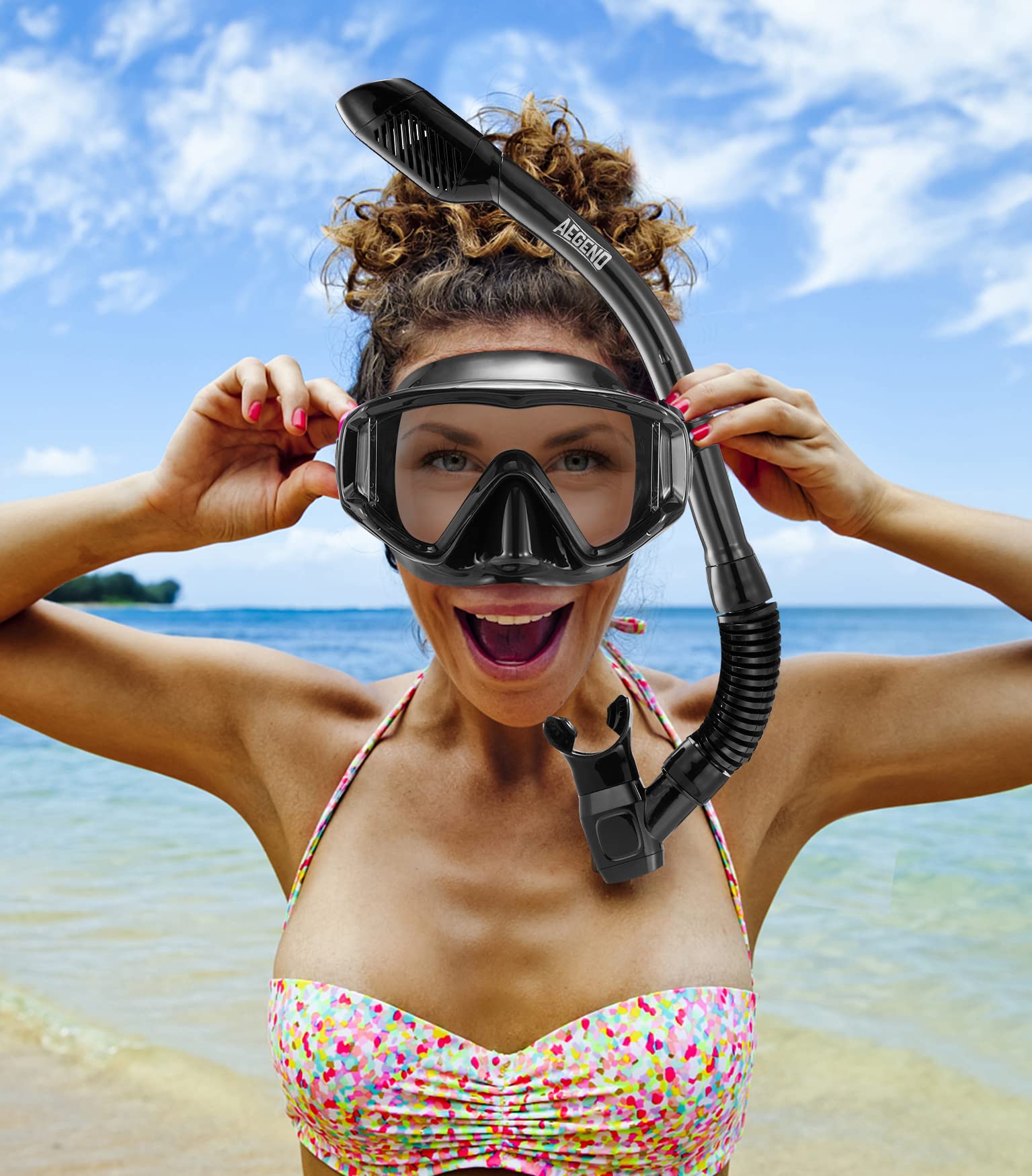 Dry Top Snorkel Mask Set