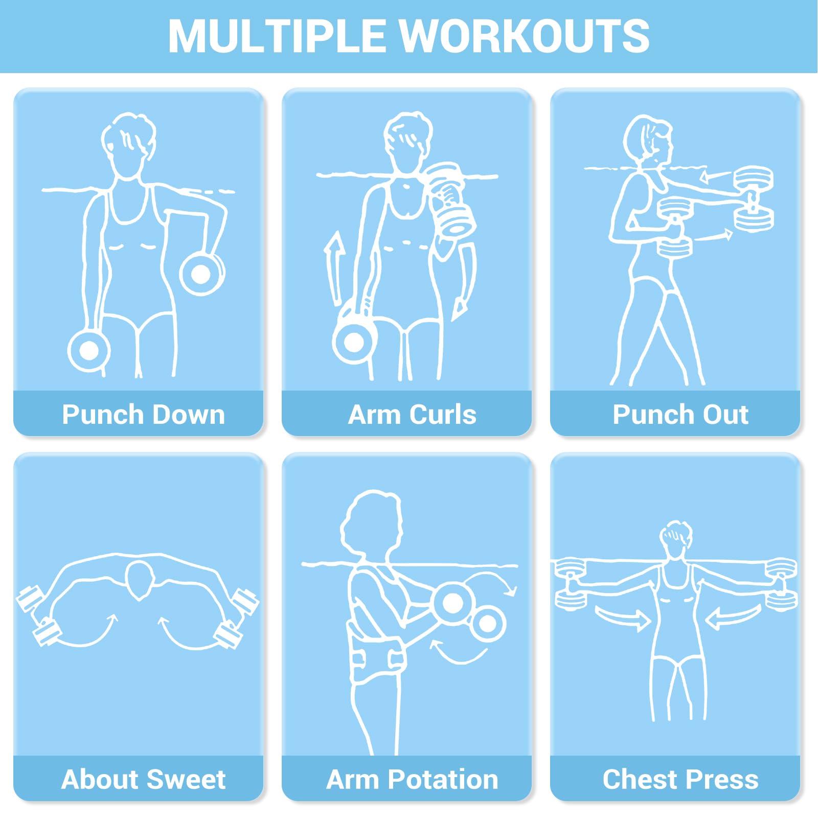 Water Aerobics Dumbbells Set