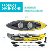 2-Person Inflatable Kayak Set