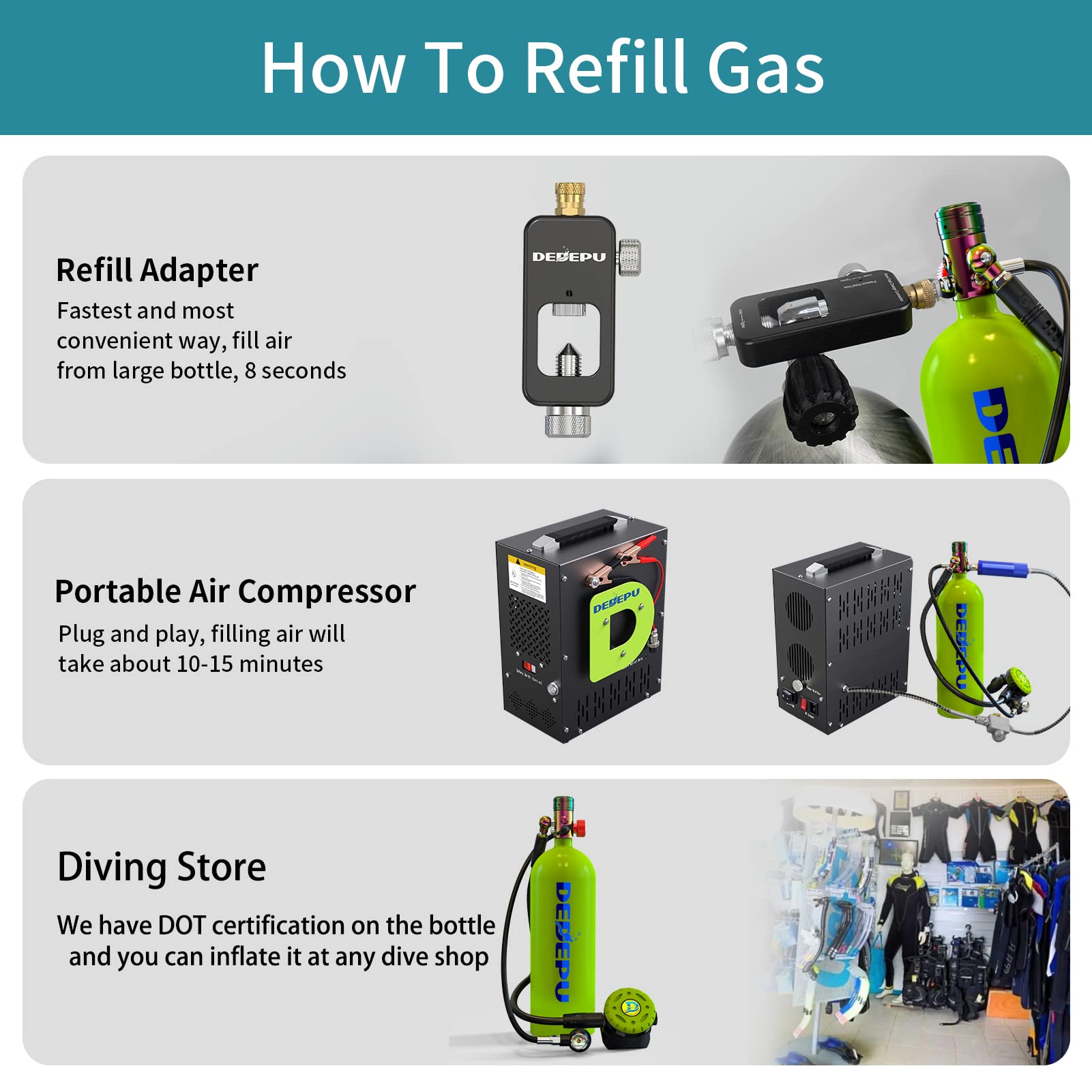 2.3L Portable Scuba Tank