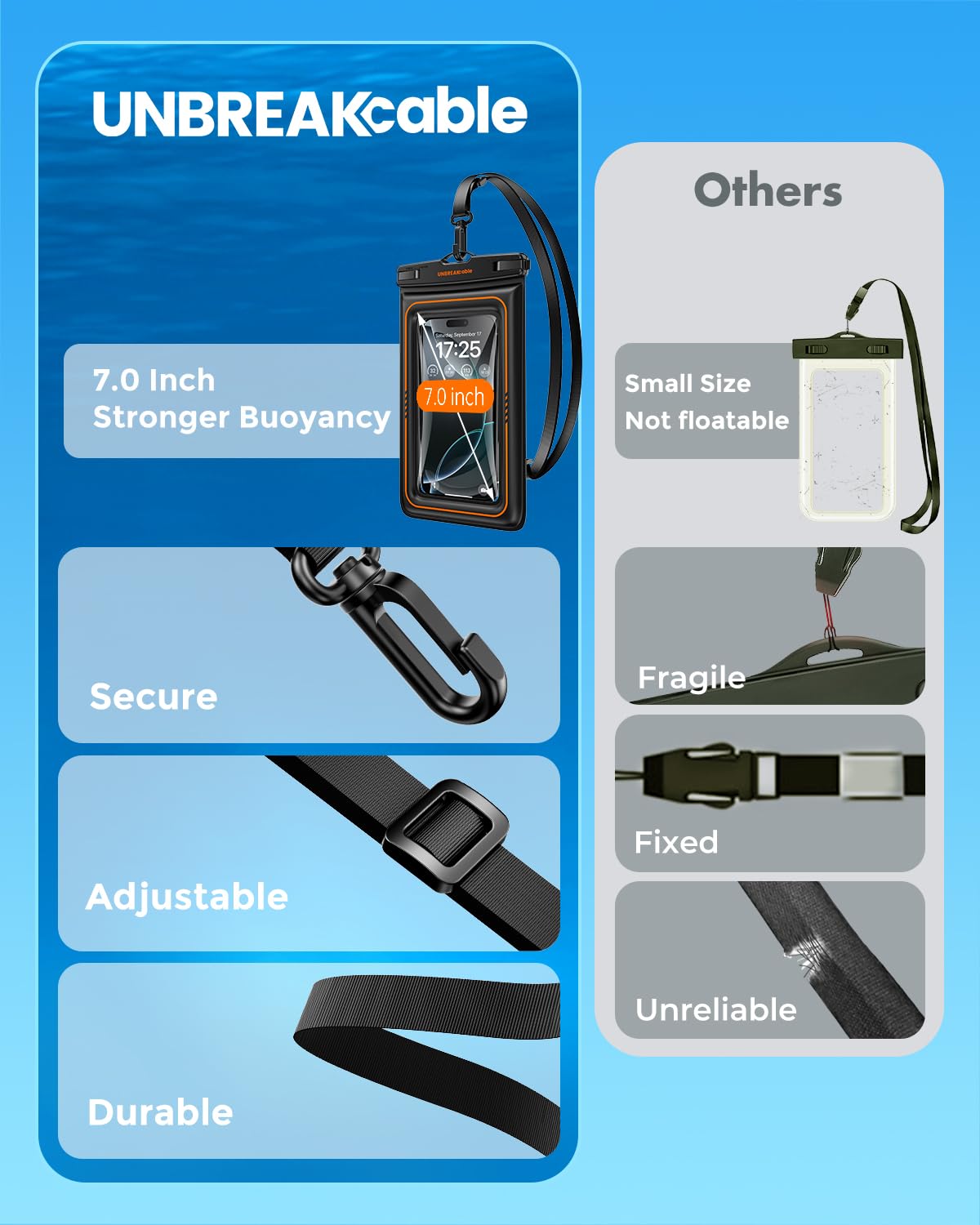 2-Pack Floating Phone Pouches