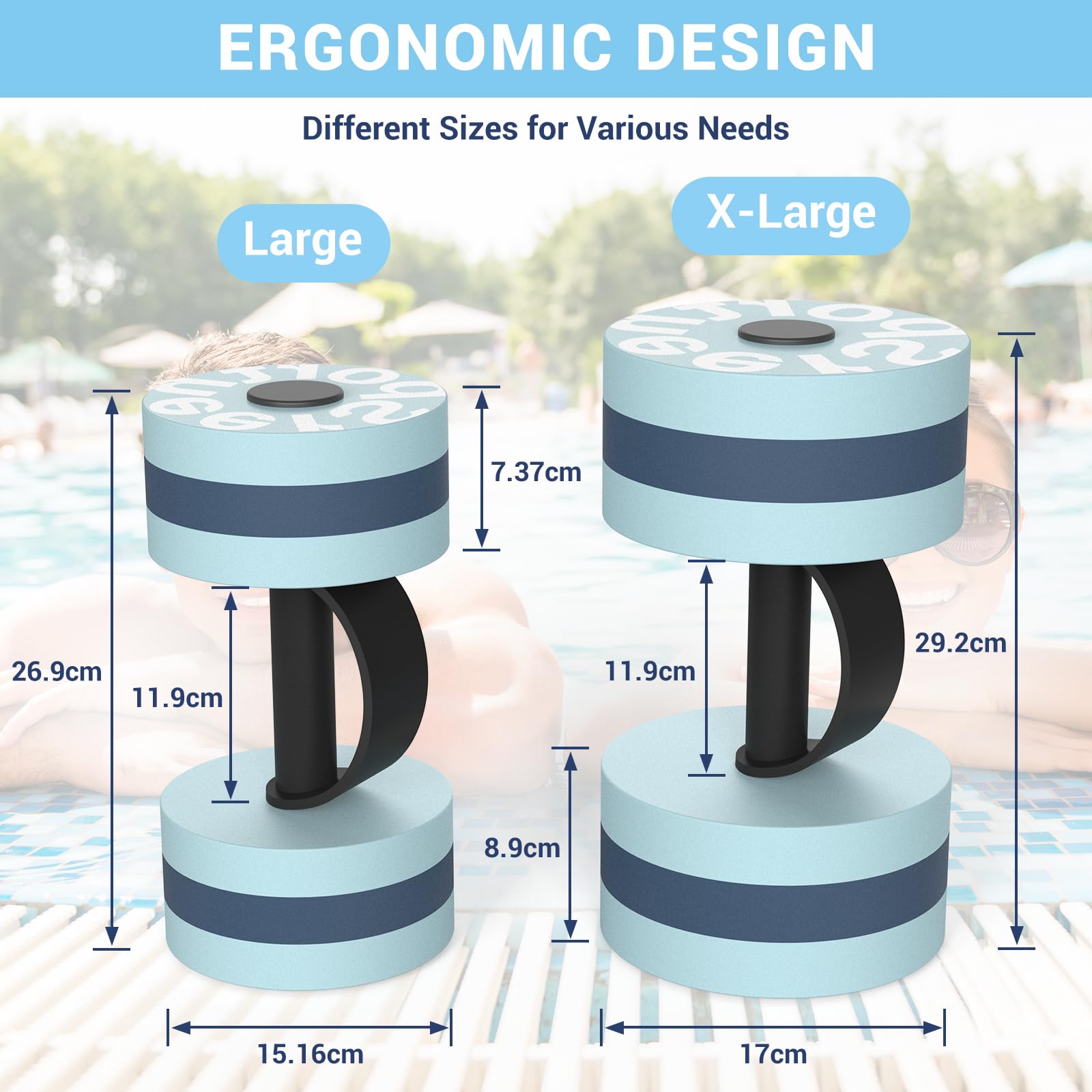Water Aerobics Dumbbells Set