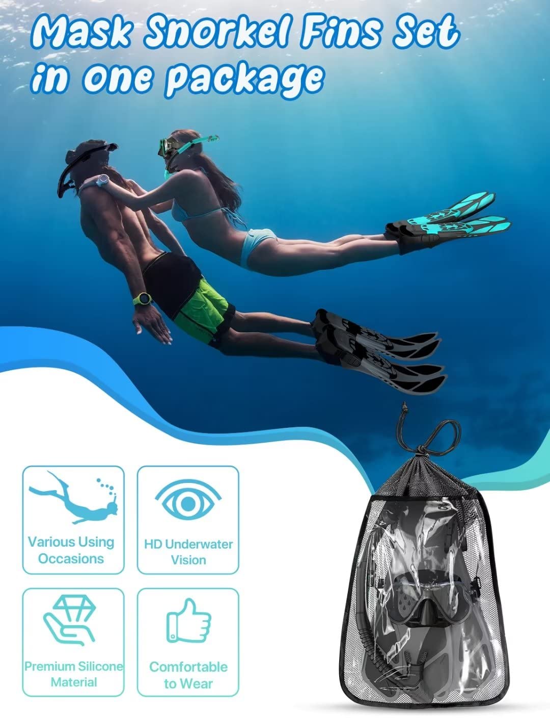 Mask Fins & Snorkel Set