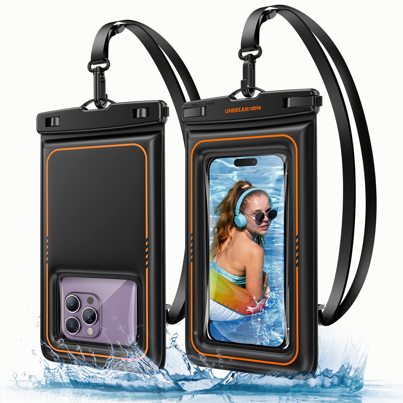 2-Pack Floating Phone Pouches