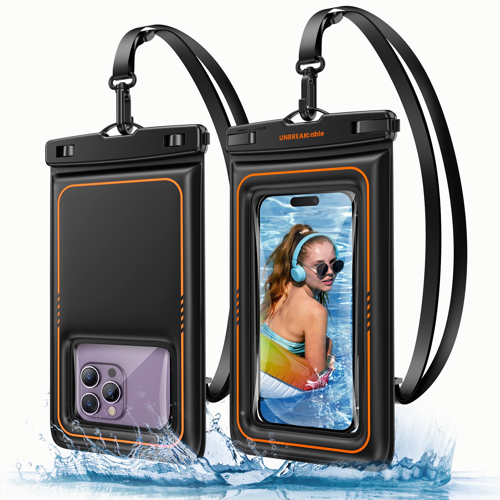 2-Pack Floating Phone Pouches