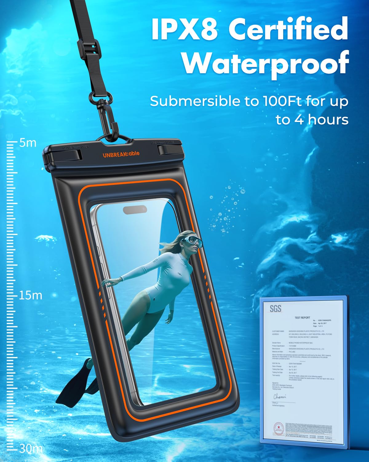 2-Pack Floating Phone Pouches