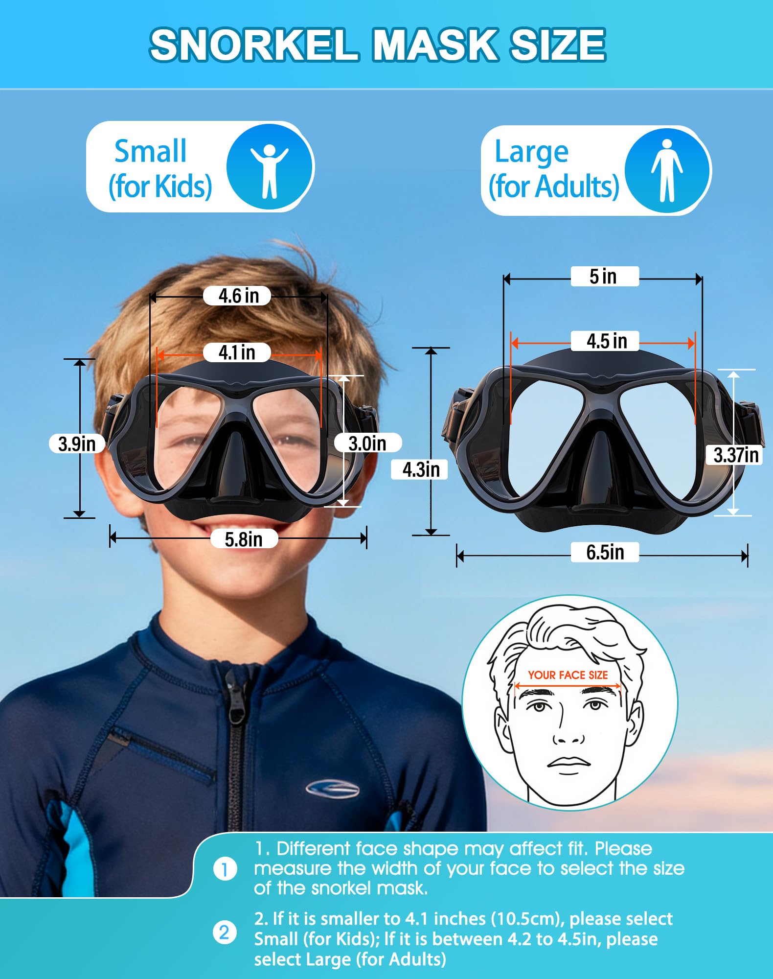Dry Snorkel Mask Set