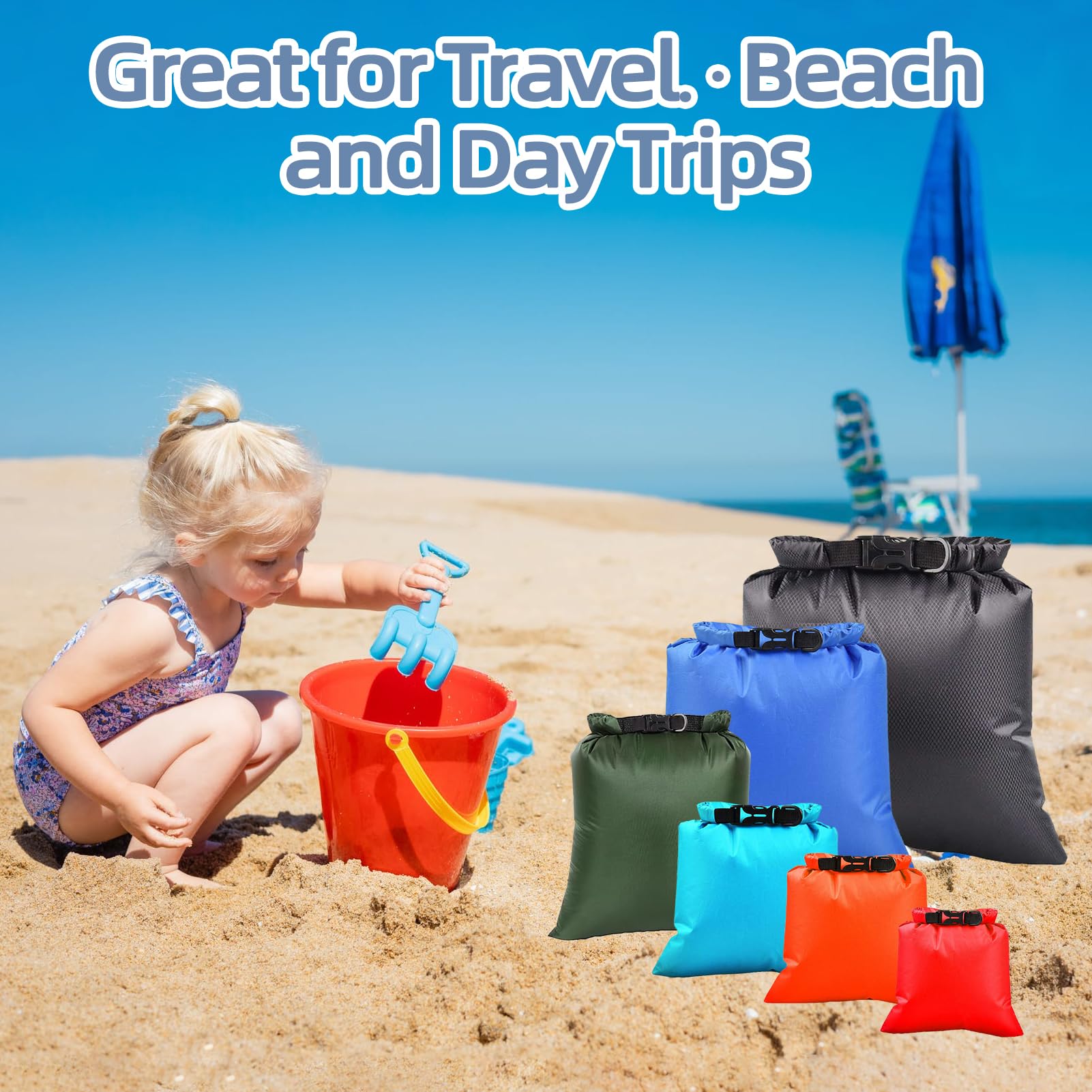 6PCS Waterproof Dry Bag Set