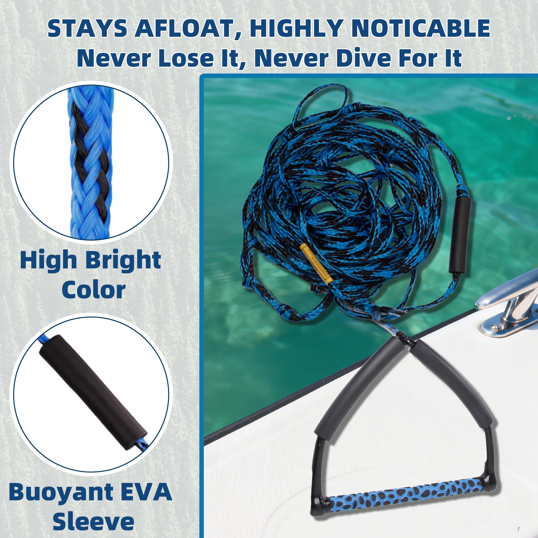 75FT Wakeboard Rope & Handle