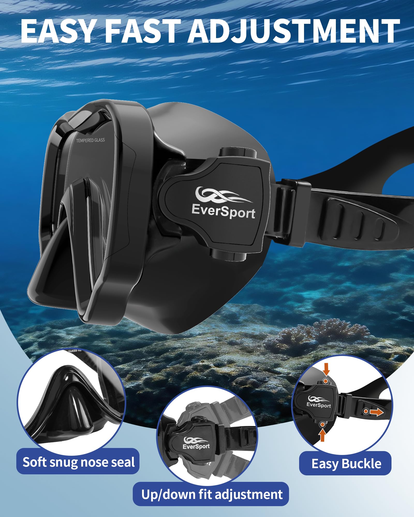 Adult Snorkel Mask Set