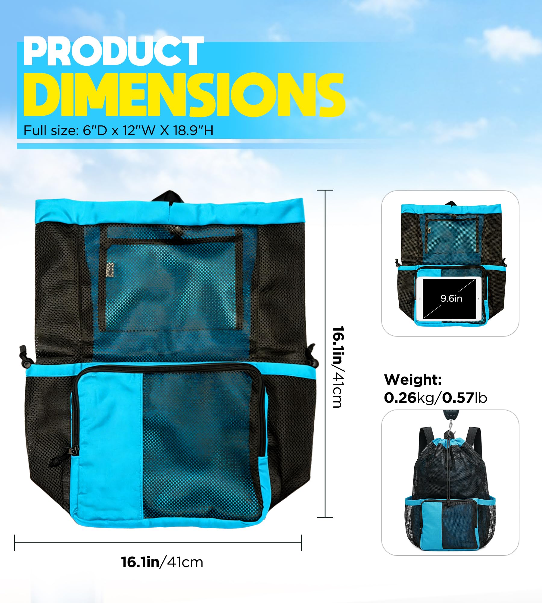 Mesh Swim Gear Backpack