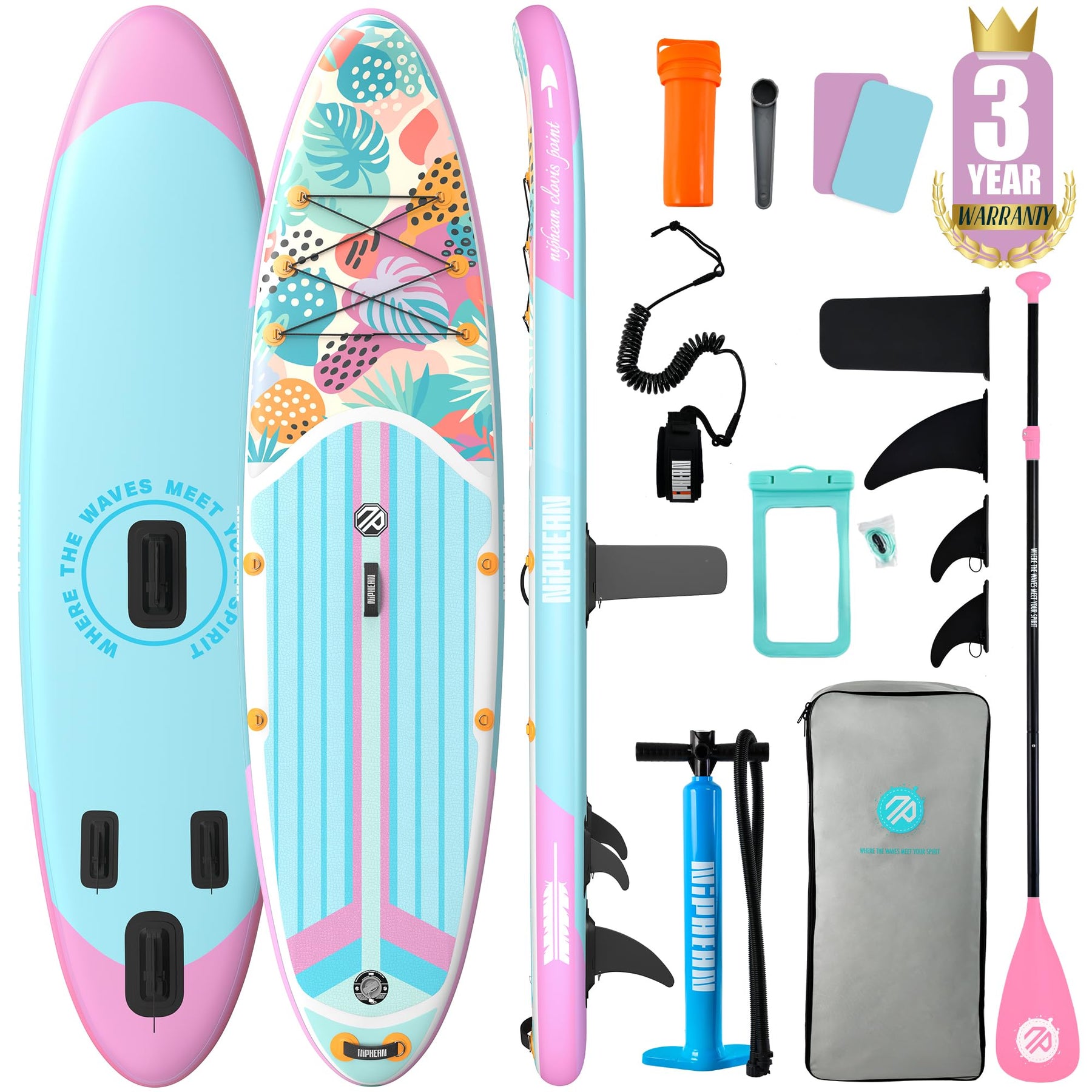 10'6" Inflatable Stand Up Paddle Board Set