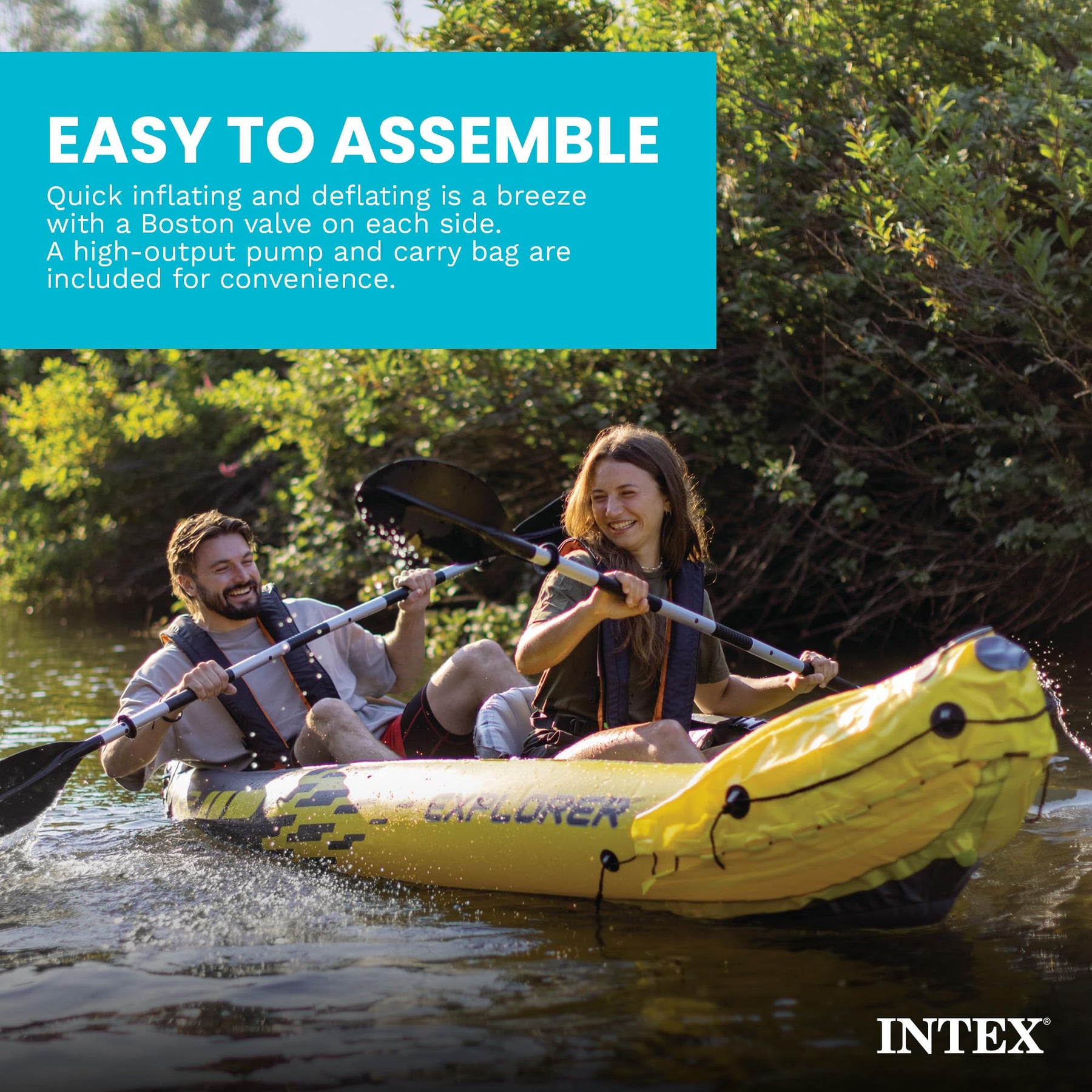 2-Person Inflatable Kayak Set