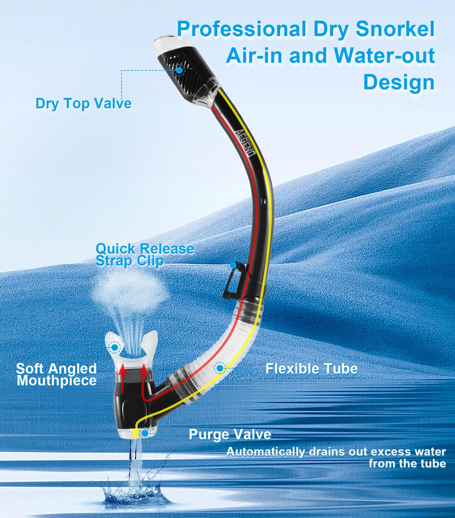 Dry Top Snorkel Mask Set