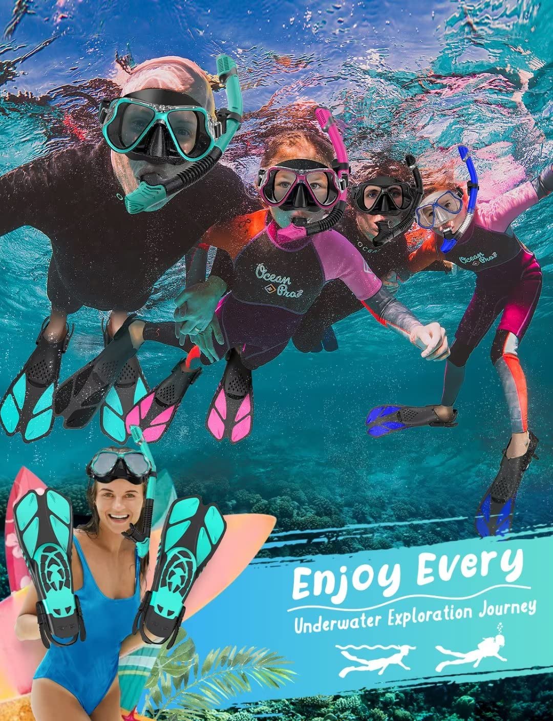 Mask Fins & Snorkel Set
