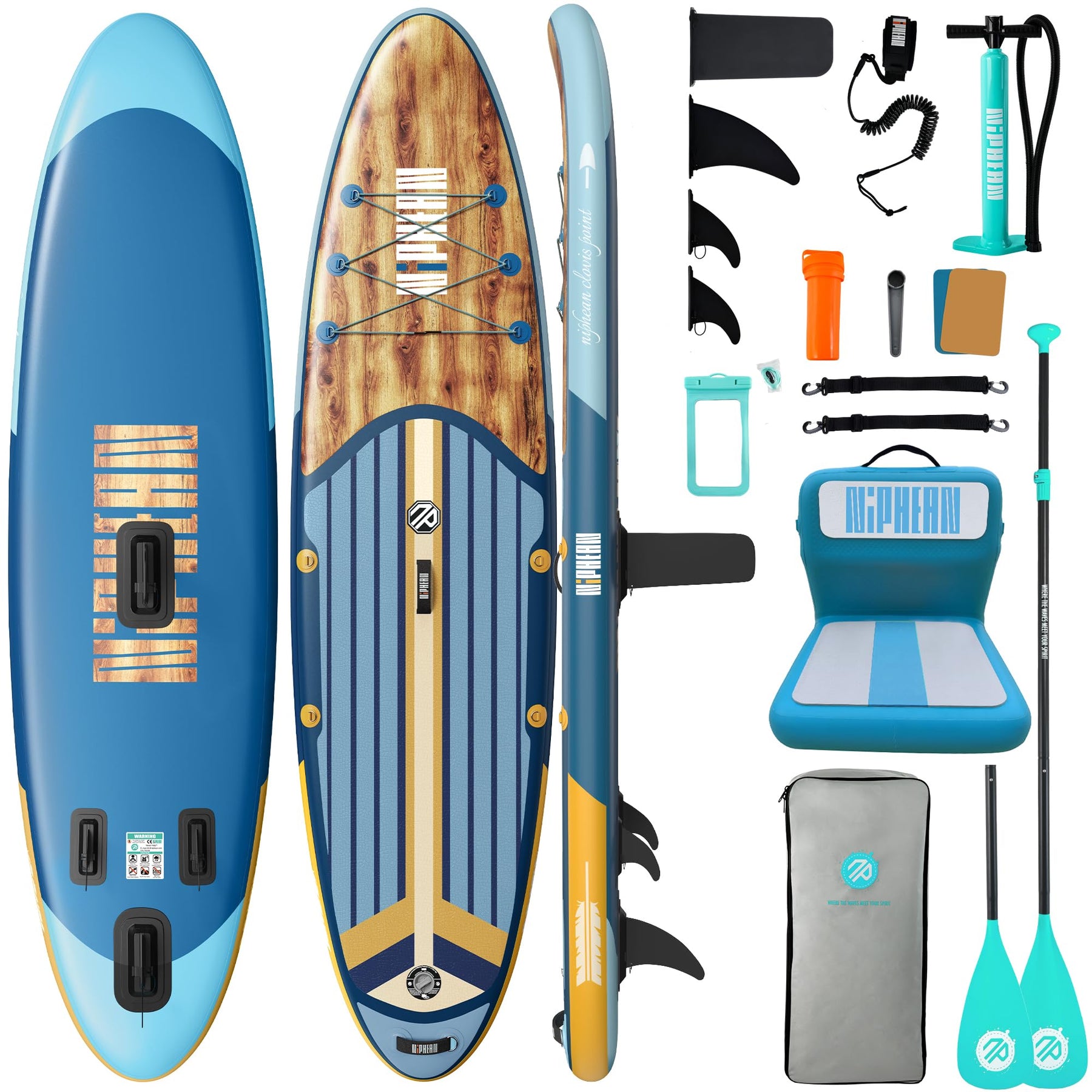 10'6" Inflatable Stand Up Paddle Board Set