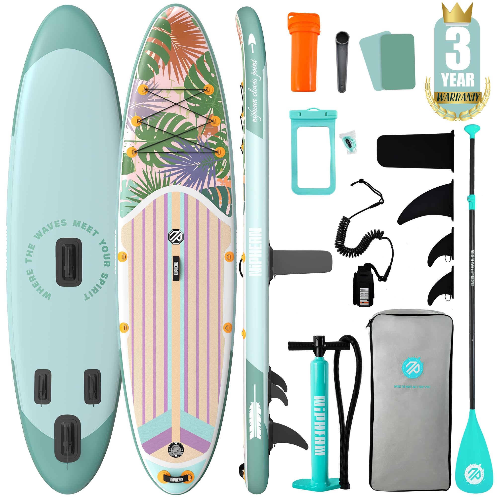 10'6" Inflatable Stand Up Paddle Board Set