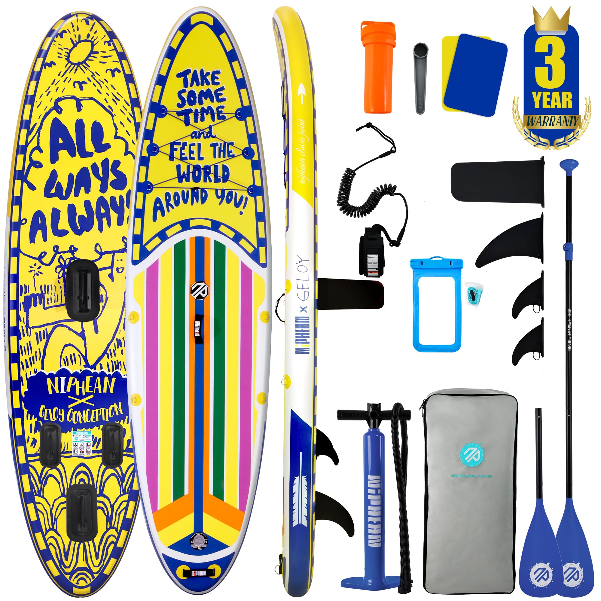 10'6" Inflatable Stand Up Paddle Board Set