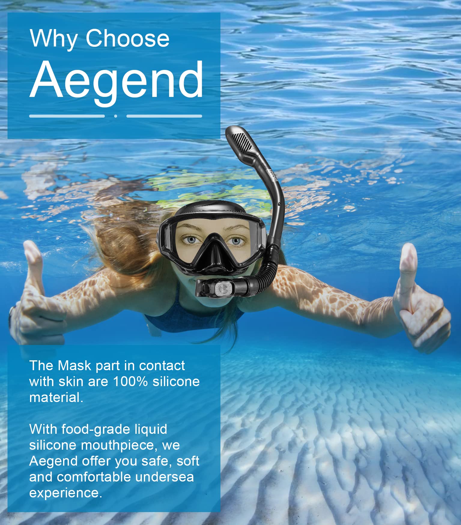 Dry Top Snorkel Mask Set