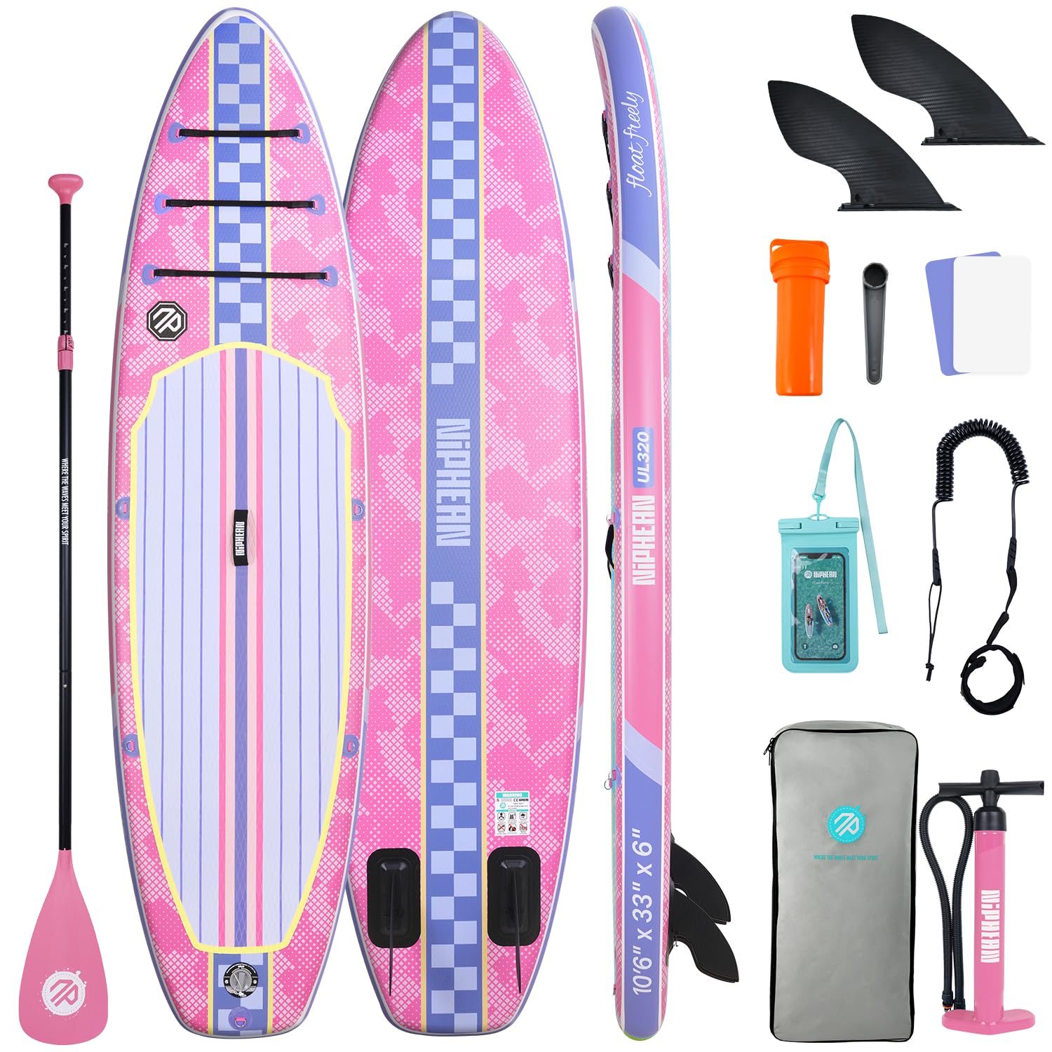 10'6" Inflatable Stand Up Paddle Board Set