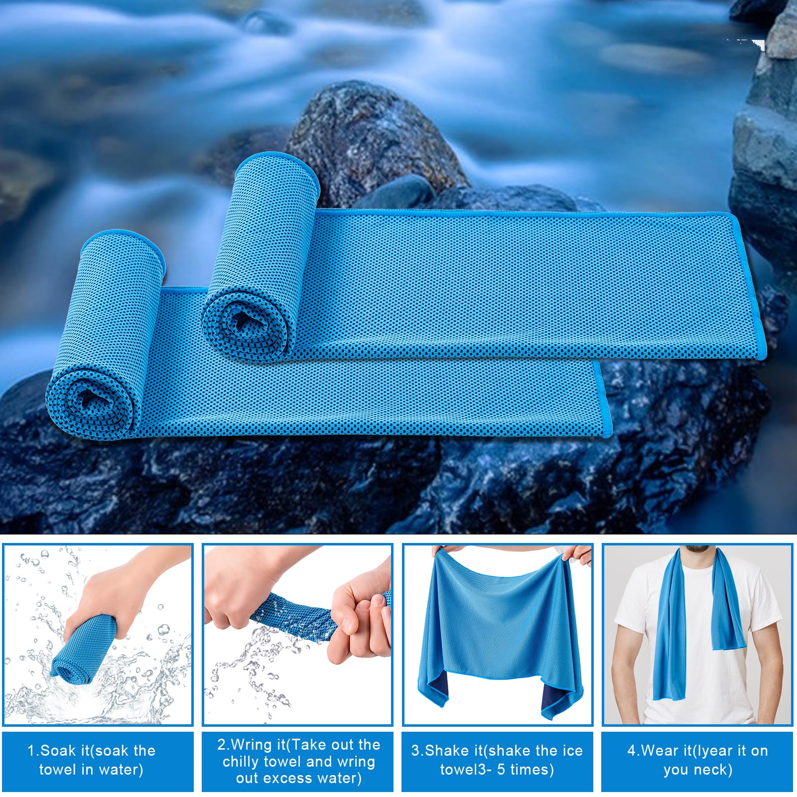 4-Pack Cooling Towels