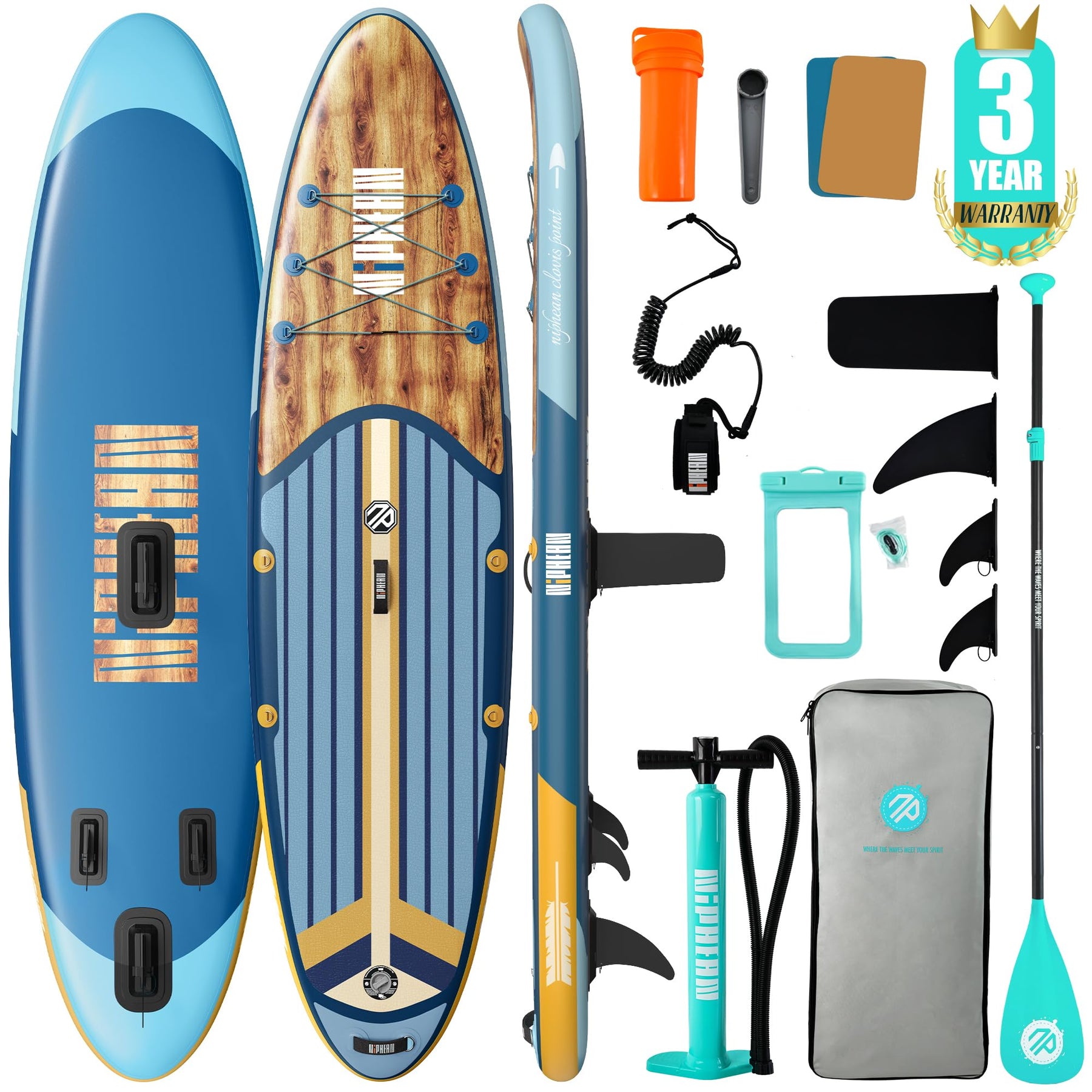 10'6" Inflatable Stand Up Paddle Board Set