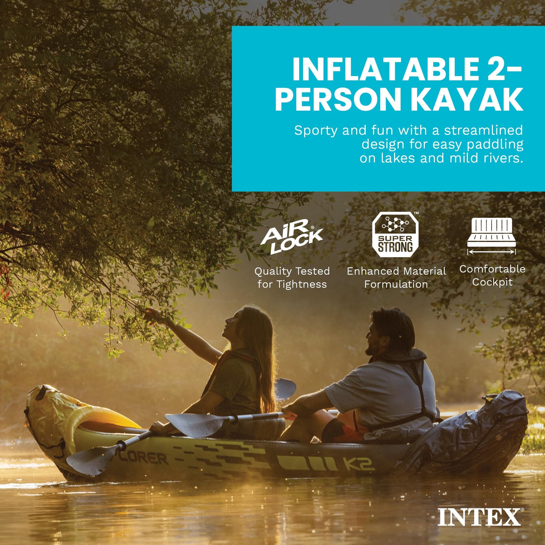 2-Person Inflatable Kayak Set