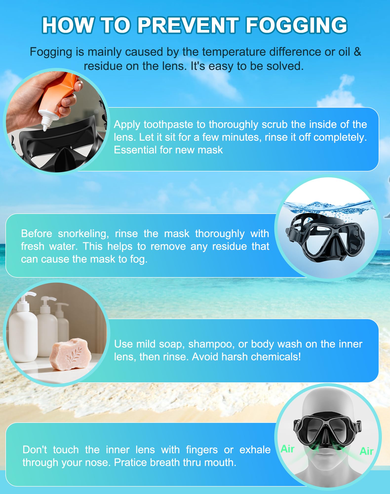 Dry Snorkel Mask Set