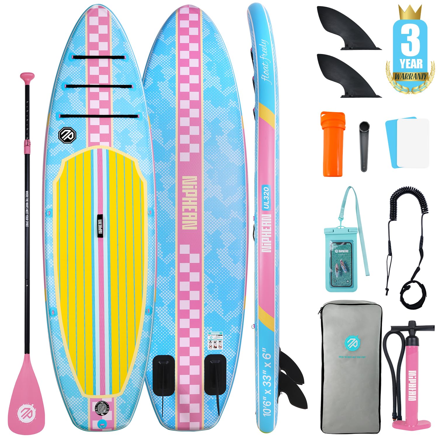 10'6" Inflatable Stand Up Paddle Board Set