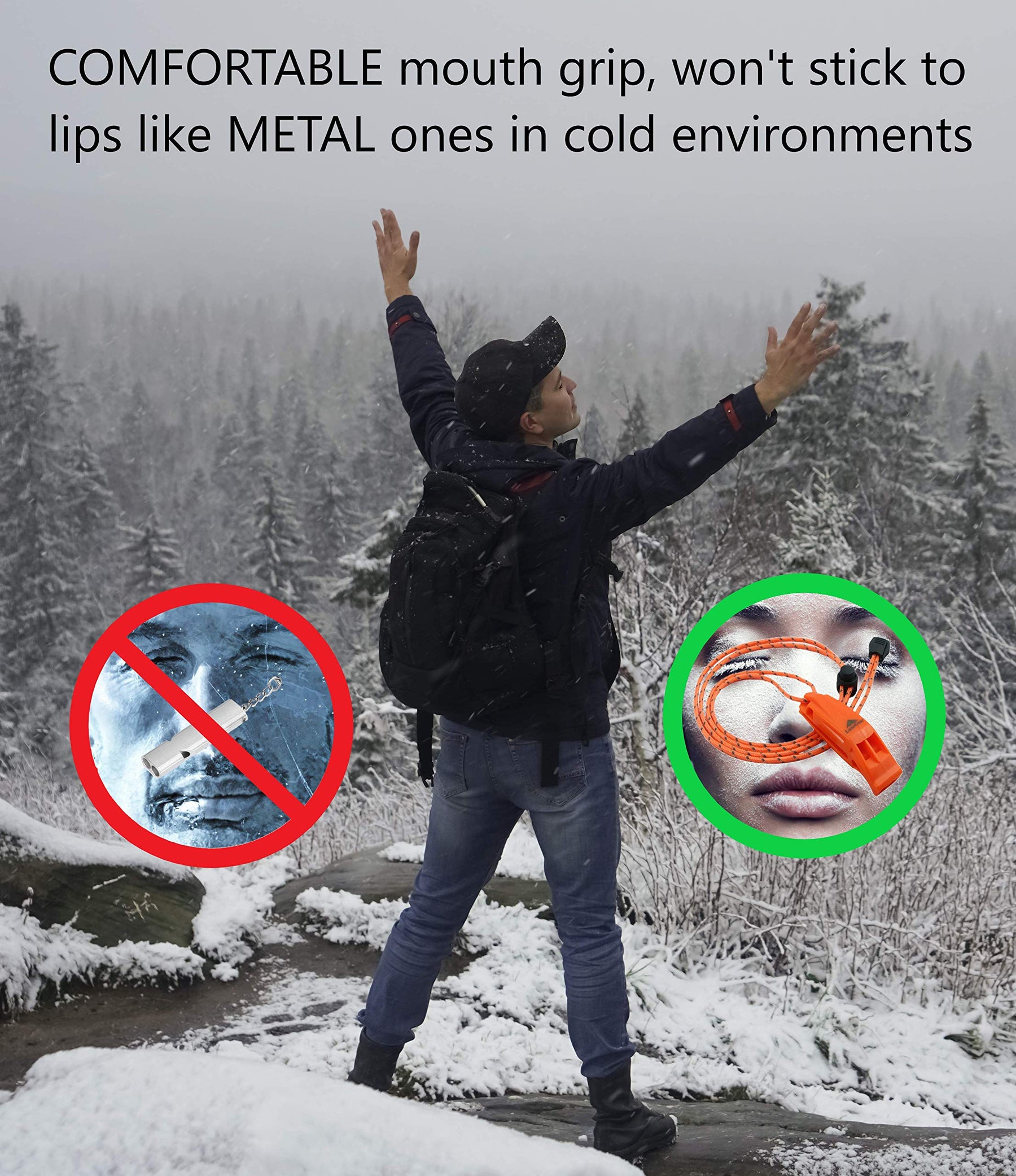 2-Pack Safety Emergency Whistles