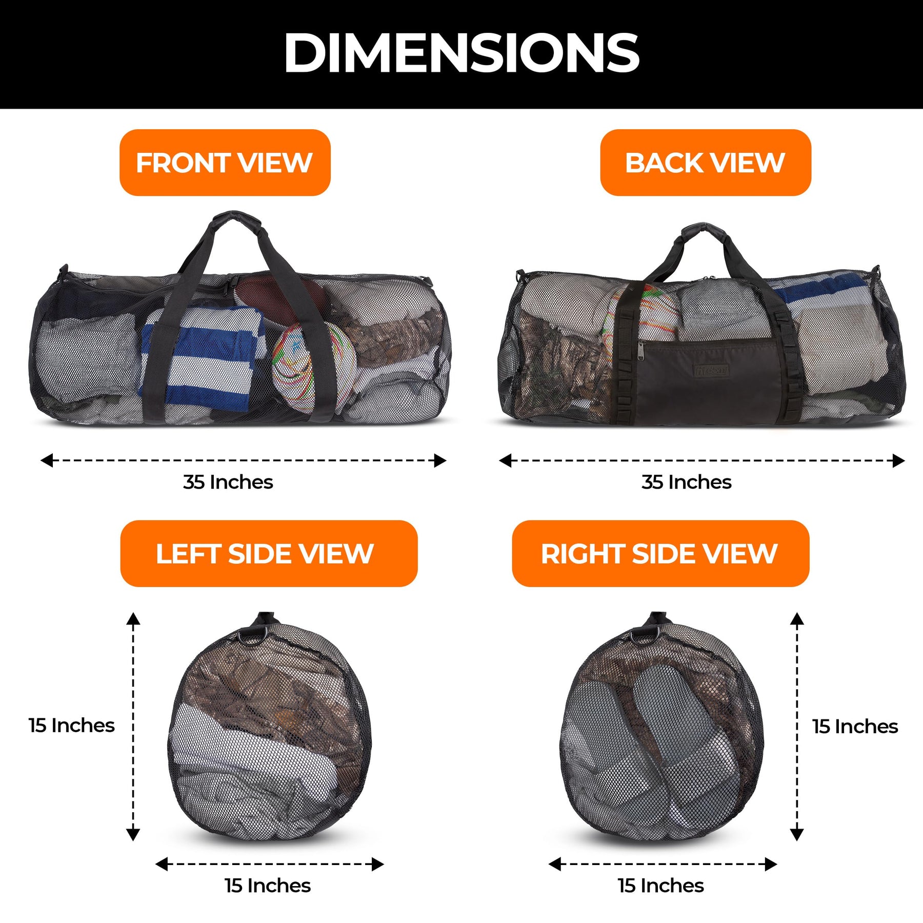 Large Mesh Dive Gear Bag